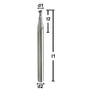Kép 2/2 - E.7604.0 Tömör keményfém mikromaró INOX 30° z2 bevonat nélkül